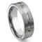Tungsten Carbide Gold Eternity Black Diamond Wedding Band Ring