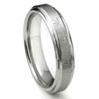 Tungsten Carbide Laser Engraved Hebrew Wedding Band Ring