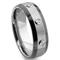 Tungsten Carbide Diamond Two-Tone  Wedding Band Ring