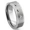 Tungsten Carbide Diamond Flat Top Wedding Band Ring