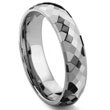 VENUS Tungsten Carbide 6MM Faceted Wedding Band Ring