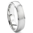 Cobalt XF Chrome 6MM Dome Wedding Band Ring w/ Raised Center