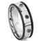 Cobalt XF Chrome 8MM Two Tone Black Diamond Wedding Band Ring