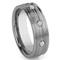 Tungsten Carbide 3 Diamond Wedding Band Ring
