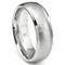 Cobalt XF Chrome 8MM Satin Finish Dome Wedding Band Ring w/ Beveled Edges