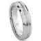 Cobalt XF Chrome 6MM Ribbed Wedding Band Ring w/ Beveled Edges