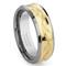 Concave Gold Vine Tungsten Carbide Celtic Irish Wedding Band Ring 