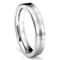 Cobalt XF Chrome 4MM Flat Wedding Band Ring w/ Brush Center