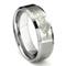 Tungsten Carbide Laser Engraved Fiery Cross Wedding Band Ring 