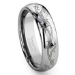 Tungsten Carbide Laser Engraved Vine Celtic Irish Wedding Band Ring 