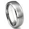Tungsten Carbide Dome Matte Center Wedding Band Ring