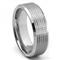 Tungsten Carbide Diamond Cut Unique Wedding Band Ring