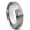 Tungsten Carbide Diamond Cut Dome Wedding Band Ring