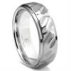 Cobalt XF Chrome 8MM Hammer Finish Wedding Band Ring