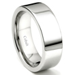 Cobalt XF Chrome 8MM High Polish Flat Wedding Band Ring