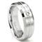 Cobalt Chrome 8MM Solitaire Grooved Diamond Wedding Band Ring
