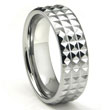 Tungsten Carbide Diamond Pattern Wedding Band Ring