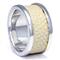 Sterling Silver White Organic Stingray Leather Ring