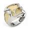 Sterling Silver White Organic Stingray Leather Signet Ring