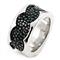 Sterling Silver Hematite Stingray Leather Ring