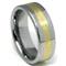 Tungsten Carbide Wedding Band Ring w/ Mokume 18K Gold & 14K Palladium Inlay