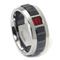 LAMBORGHINI Triple Red Stone Titanium Steel Ring