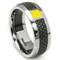 LAMBORGHINI Stainless Steel Ring w/ Yellow Lacquer