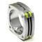 LAMBORGHINI Stainless Steel Ring w/ Green Crystals