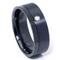 Black Zirconium 8MM Men's Diamond Wedding Band Ring
