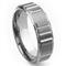 Tungsten Carbide Diamond Cut Horizontal Groove Wedding Band Ring