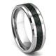 BOMANI Tungsten Carbide Carbon Fiber Ring