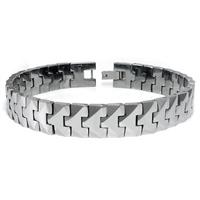 SUPRANO Tungsten Carbide Men's Link Bracelet