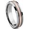 TUSCANO  6MM Tungsten Carbide 14K Rose Gold Inlay Wedding Band