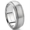 CAMMI Titanium 8mm Milgrain Wedding Band Ring