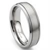 Titanium 7mm Grooved Wedding Band Ring