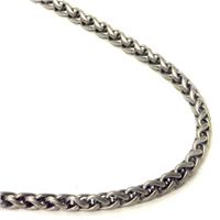 Titanium 4MM Wheat Link Necklace Chain