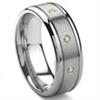 Tungsten Carbide 14K Gold Diamond Wedding Band Ring