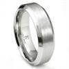 Cobalt XF Chrome 8MM Italian Di Seta Finish Raised Center Wedding Band Ring