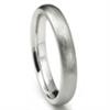 Cobalt XF Chrome 4MM Italian Di Seta Finish Dome Wedding Band Ring