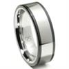 Cobalt XF Chrome 8MM Two Tone Flat Polished Wedding Band Ring