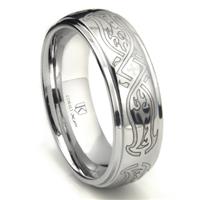 Cobalt XF Chrome 8MM Celtic Wedding Band Ring