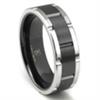 Cobalt XF Chrome 8MM Two-Tone Matte Finish Center Wedding Band Ring
