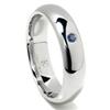 Cobalt XF Chrome 6MM Sapphire High Polish Dome Wedding Band Ring