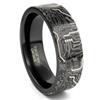 Black Tungsten Carbide Circuit Board Gamer Wedding Ring