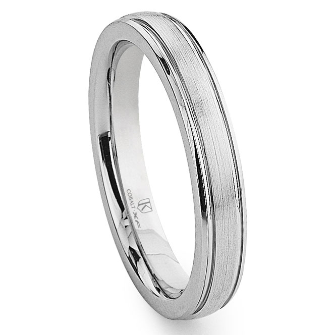 Cobalt XF Chrome 4MM Dome Newport Wedding Band Ring