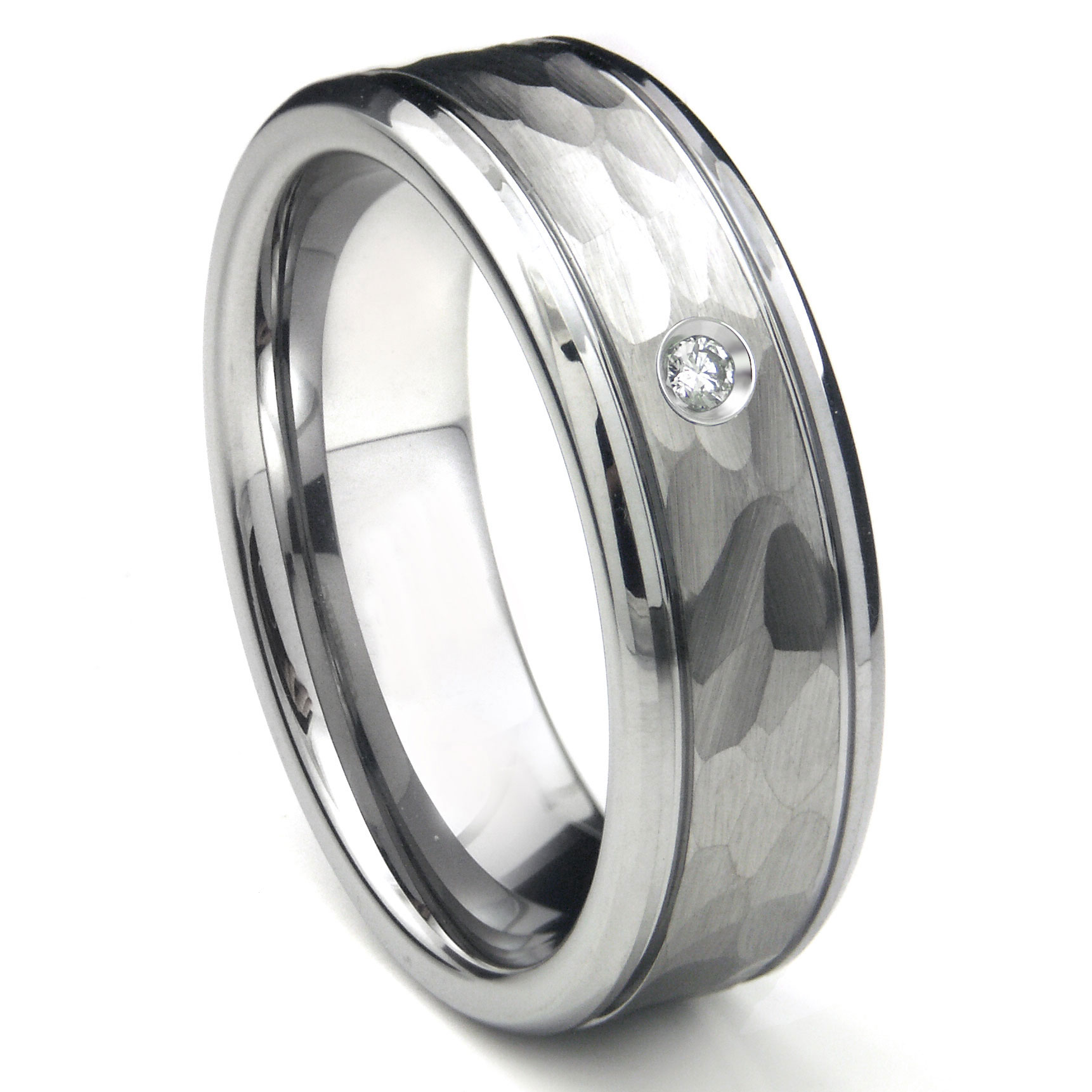 Men's 12mm Wide Tungsten Carbide Wedding Band - Comfort Fit, Cobalt-Free, Sizes 7-15
