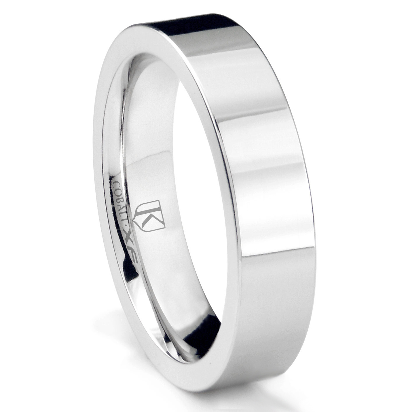 Titanium Flat 5mm Polished Band Ring 