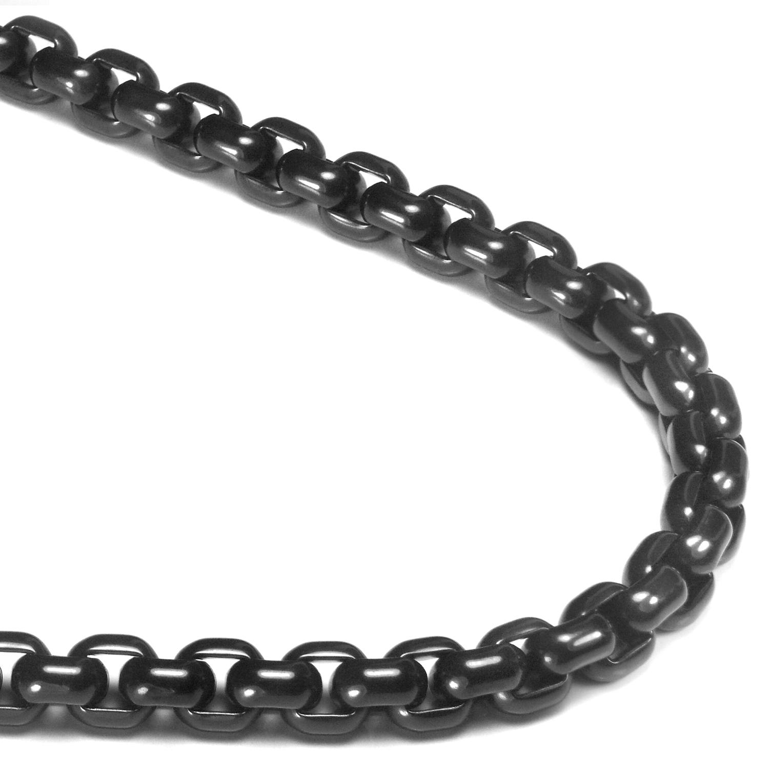 Chain Links Necklace in Black Titanium