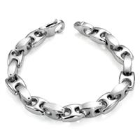 Stainless Steel Link Two-Tone Finish Men's Bracelet