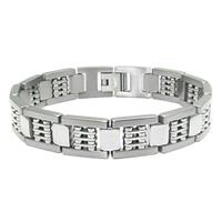 Titanium Two Tone Designer Link Bracelet